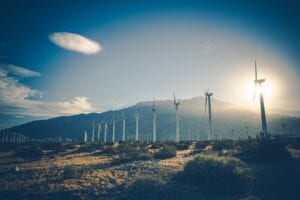 Wind Energy Power Plant in Coachella Valley, California.