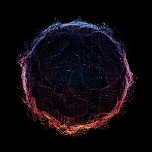 Quantum dot solar cells abstract render