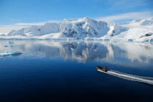 A boat in Antarctica