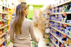 Woman shopping at the supermarket