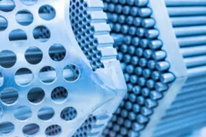 Close-up view of hexagonal fuel assembly of water-water energetic reactor