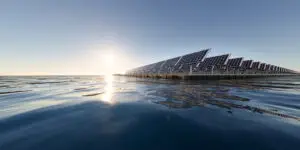 3D rendering of floating solar