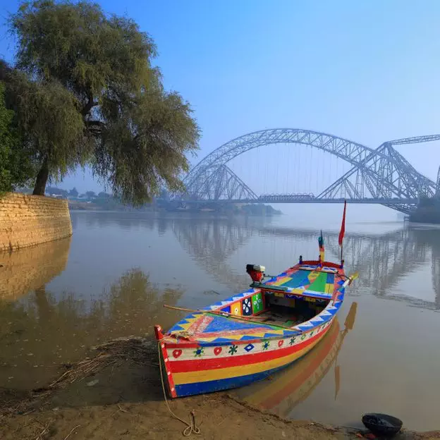 The Indus River is a vital water source for northern India and Pakistan, but originates in the mountains of Tibet that are controlled by China (Credit: Nadeem Khawar/Getty Images)