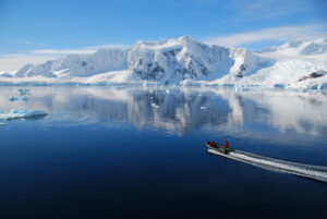A boat in Antarctica