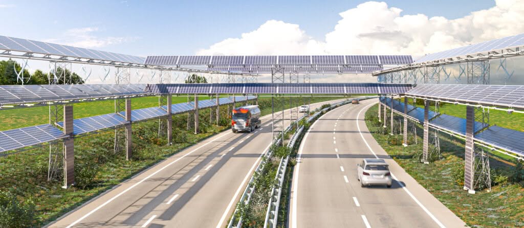Concept of PV arrays along the highway in Germany