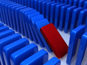 Domino - symbol of instability